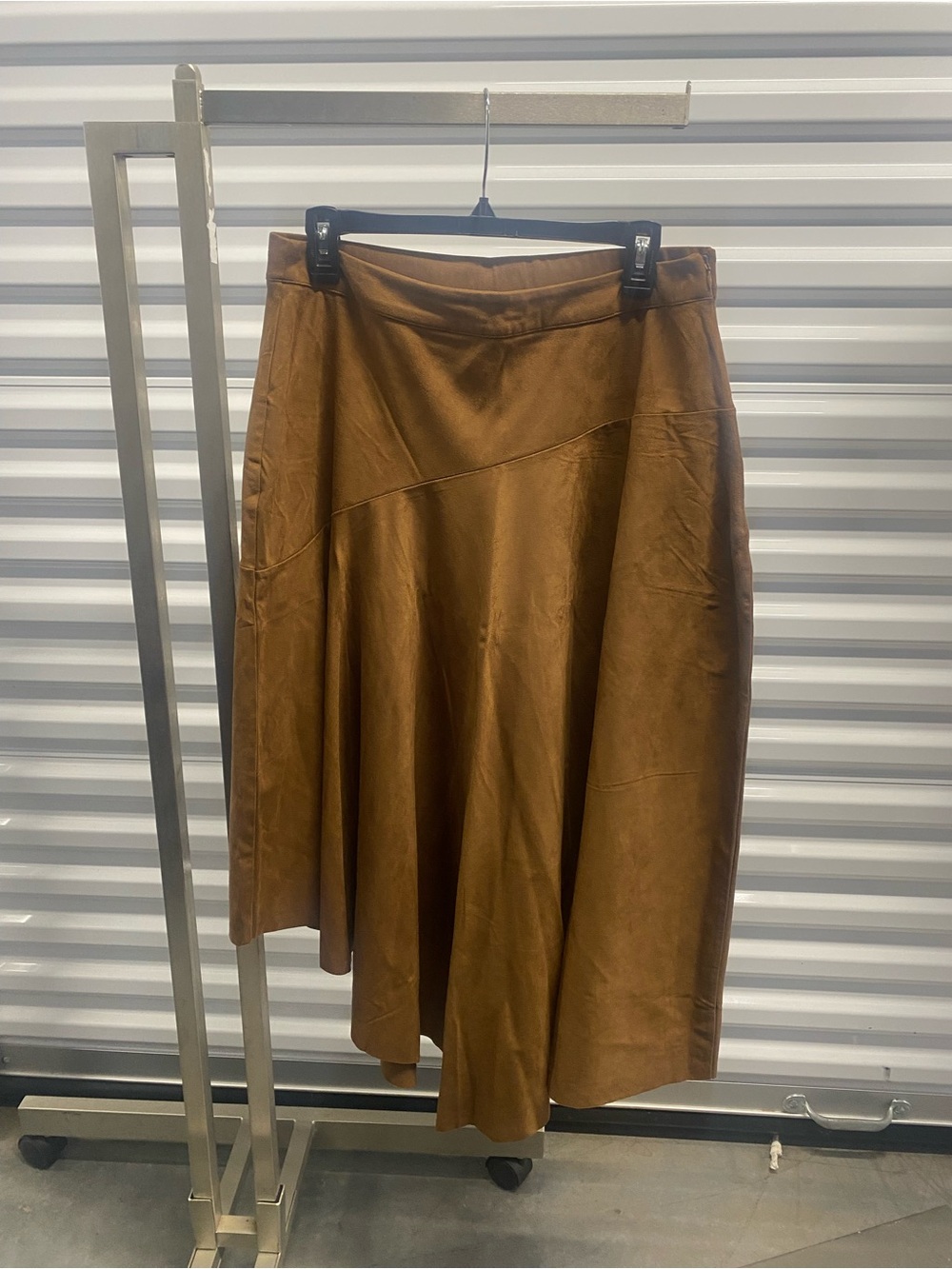 Soft Surroundings Warm Brown A-Line Midi Skirt